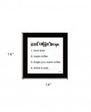 Iced Coffee Recipe 1 Black Framed Print Wall Art - Homeroots - Flyclothing LLC