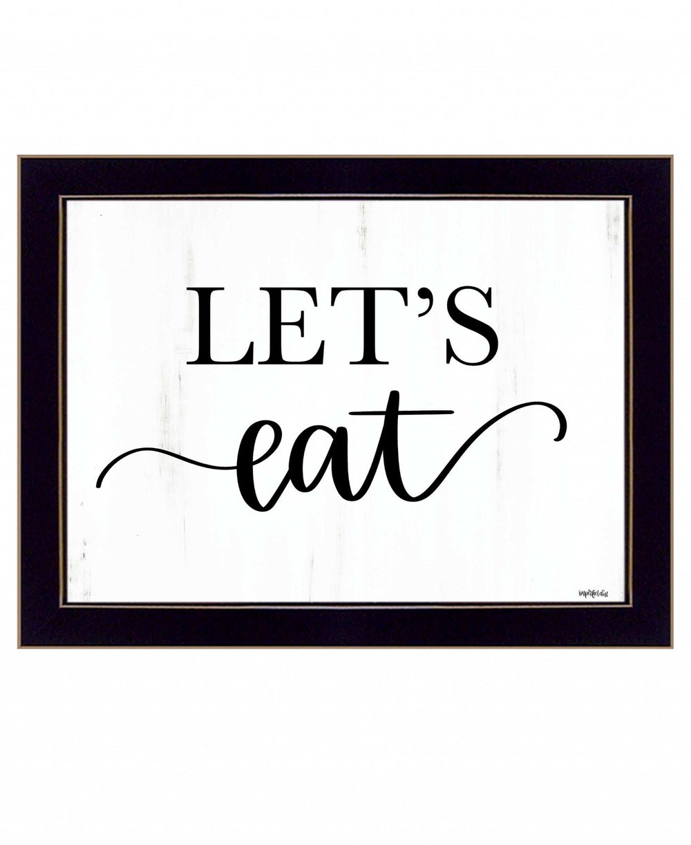 Lets Eat 1 Black Framed Print Kitchen Wall Art - Homeroots - Flyclothing LLC