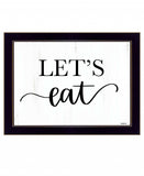 Lets Eat 1 Black Framed Print Kitchen Wall Art - Homeroots - Flyclothing LLC