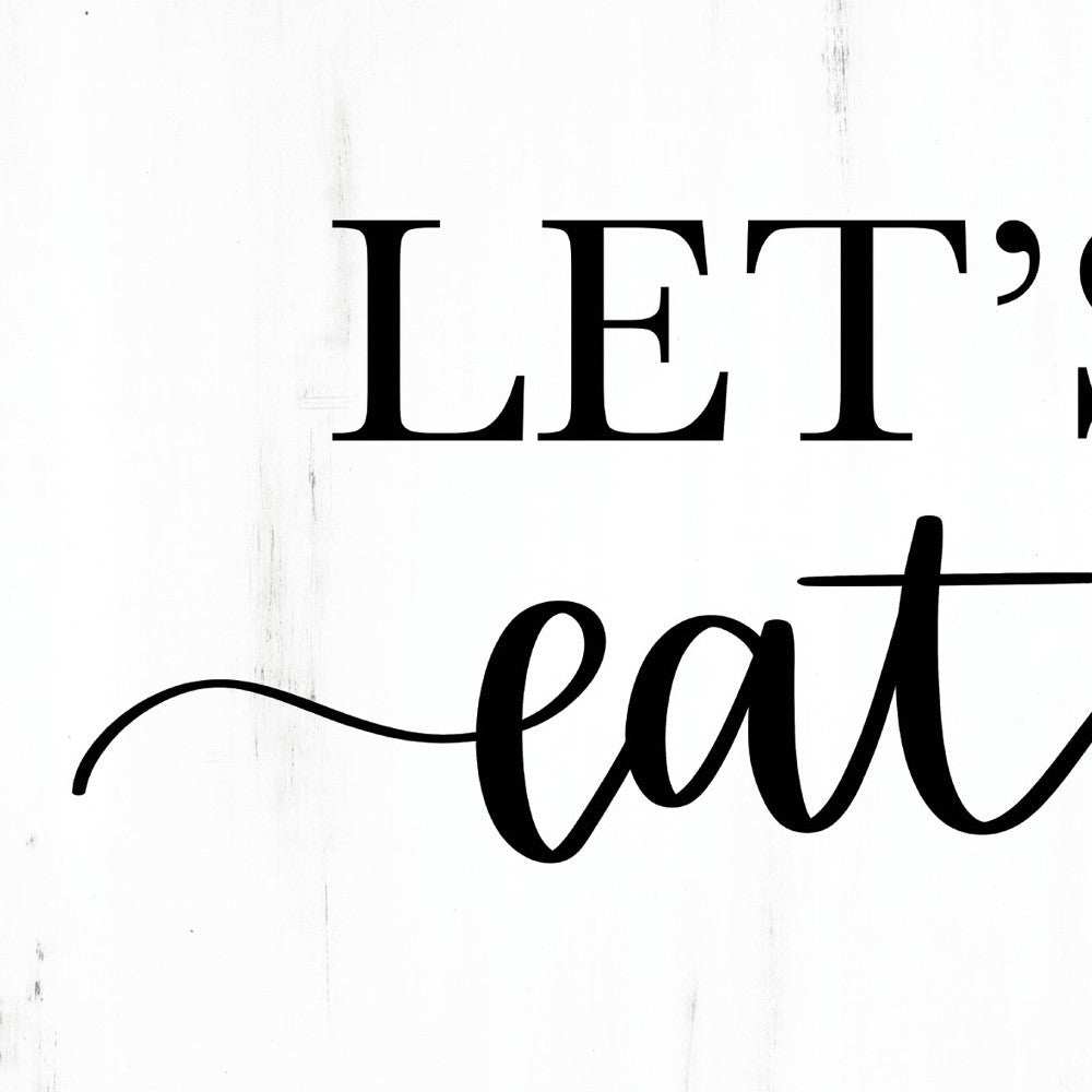 Lets Eat 1 Black Framed Print Kitchen Wall Art - Homeroots - Flyclothing LLC