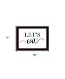 Lets Eat 1 Black Framed Print Kitchen Wall Art - Homeroots - Flyclothing LLC