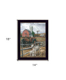 The Old Tractor 1 Black Framed Print Wall Art - Homeroots - Flyclothing LLC