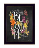 Bloom with Grace 1 Black Framed Print Wall Art - Homeroots - Flyclothing LLC