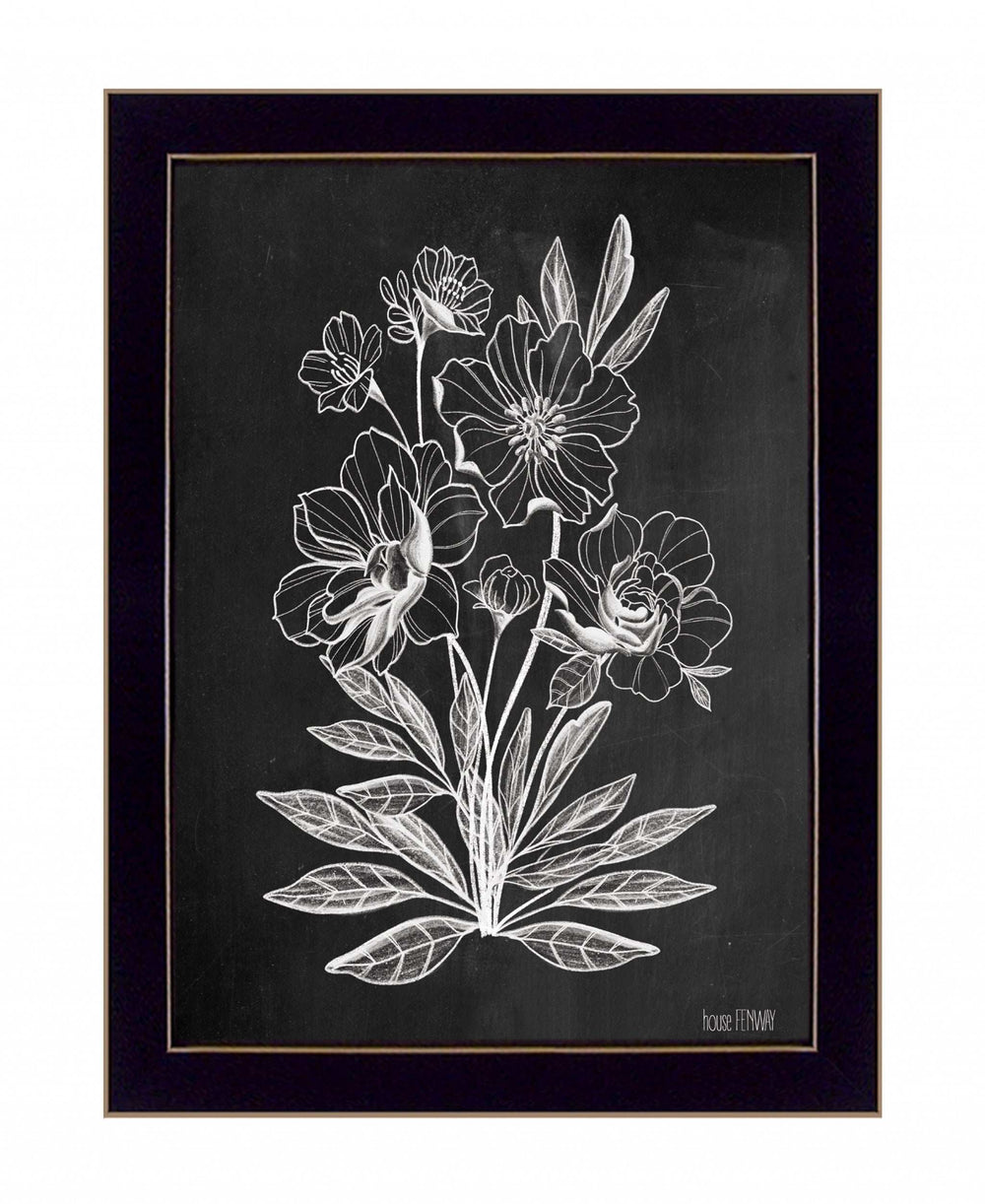 Vintage Chalkboard 1 Black Framed Print Wall Art - Homeroots - Flyclothing LLC