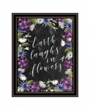 Earth Laughs in Flowers 1 Black Framed Print Wall Art - Homeroots - Flyclothing LLC