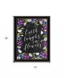Earth Laughs in Flowers 1 Black Framed Print Wall Art - Homeroots - Flyclothing LLC