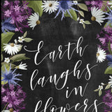 Earth Laughs in Flowers 1 Black Framed Print Wall Art - Homeroots - Flyclothing LLC