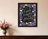 Earth Laughs in Flowers 1 Black Framed Print Wall Art - Homeroots - Flyclothing LLC