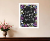 Earth Laughs in Flowers 2 White Framed Print Wall Art - Homeroots - Flyclothing LLC