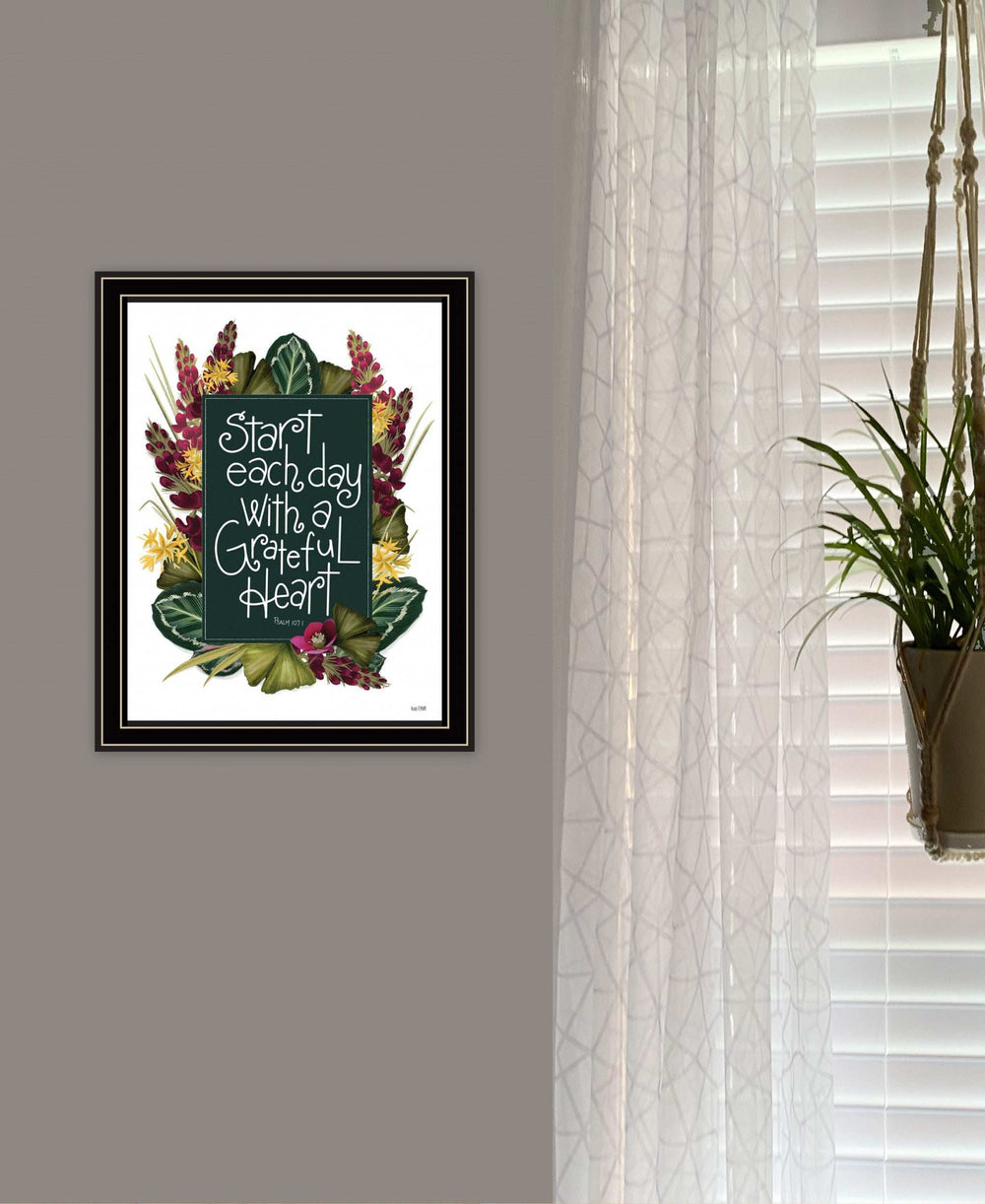 Grateful Heart 1 Black Framed Print Wall Art - Homeroots - Flyclothing LLC