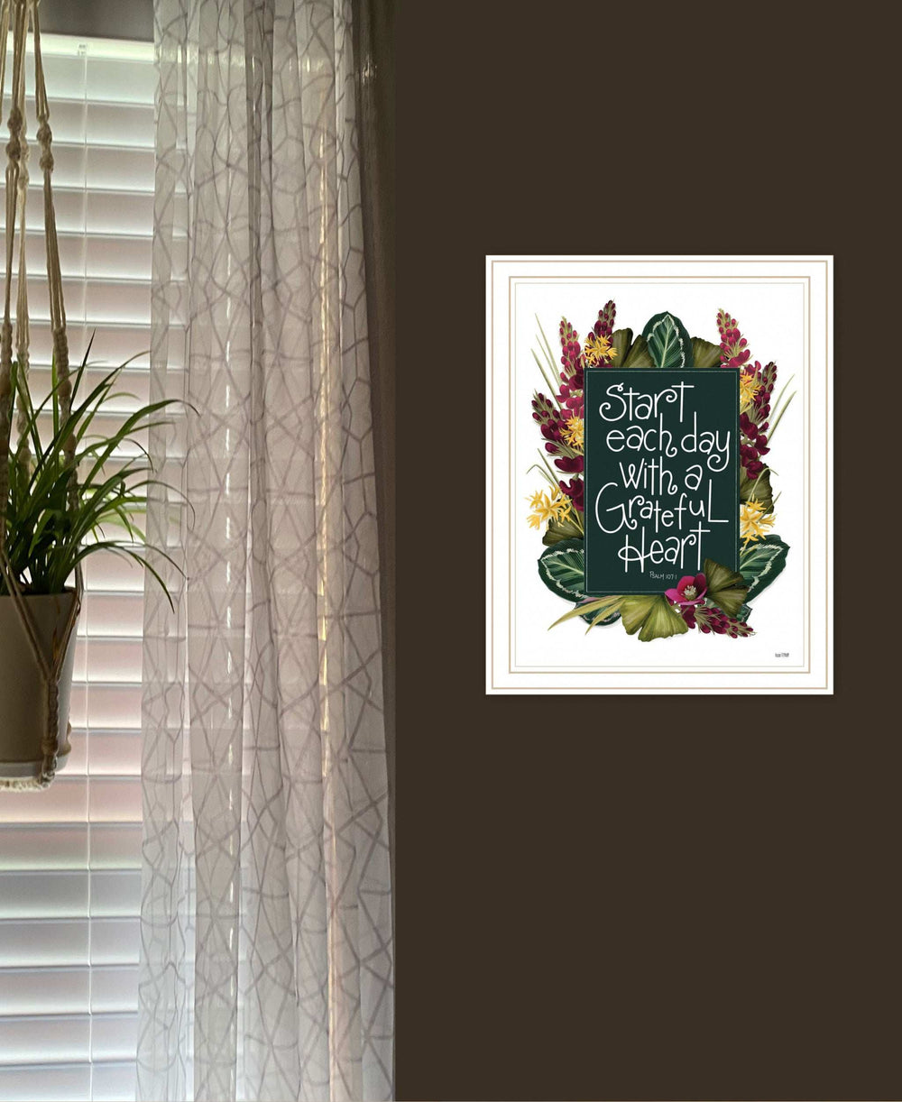 Grateful Heart 2 White Framed Print Wall Art - Homeroots - Flyclothing LLC