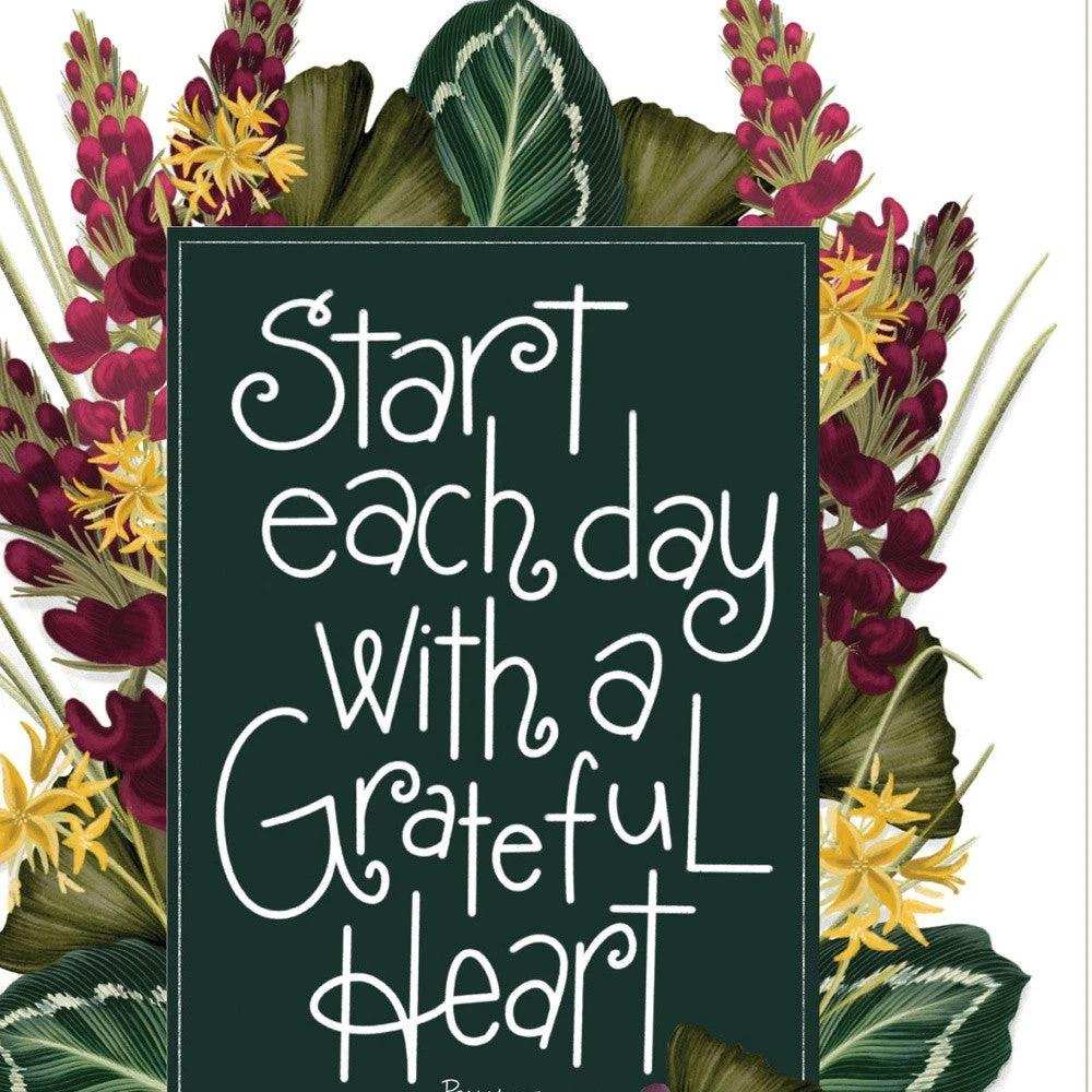 Grateful Heart 2 White Framed Print Wall Art - Homeroots - Flyclothing LLC