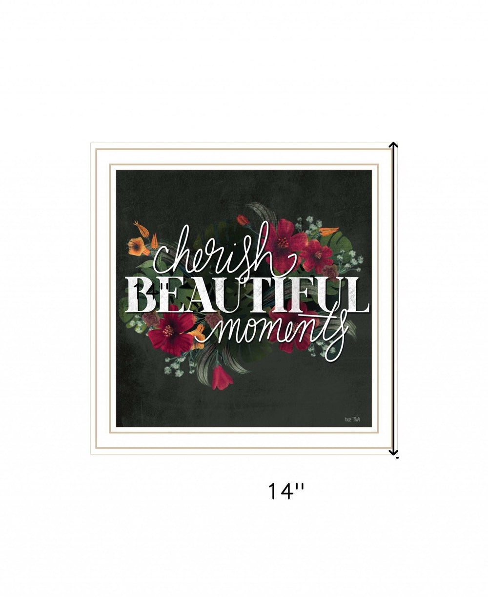 Cherish the Moments 2 White Framed Print Wall Art - Homeroots - Flyclothing LLC