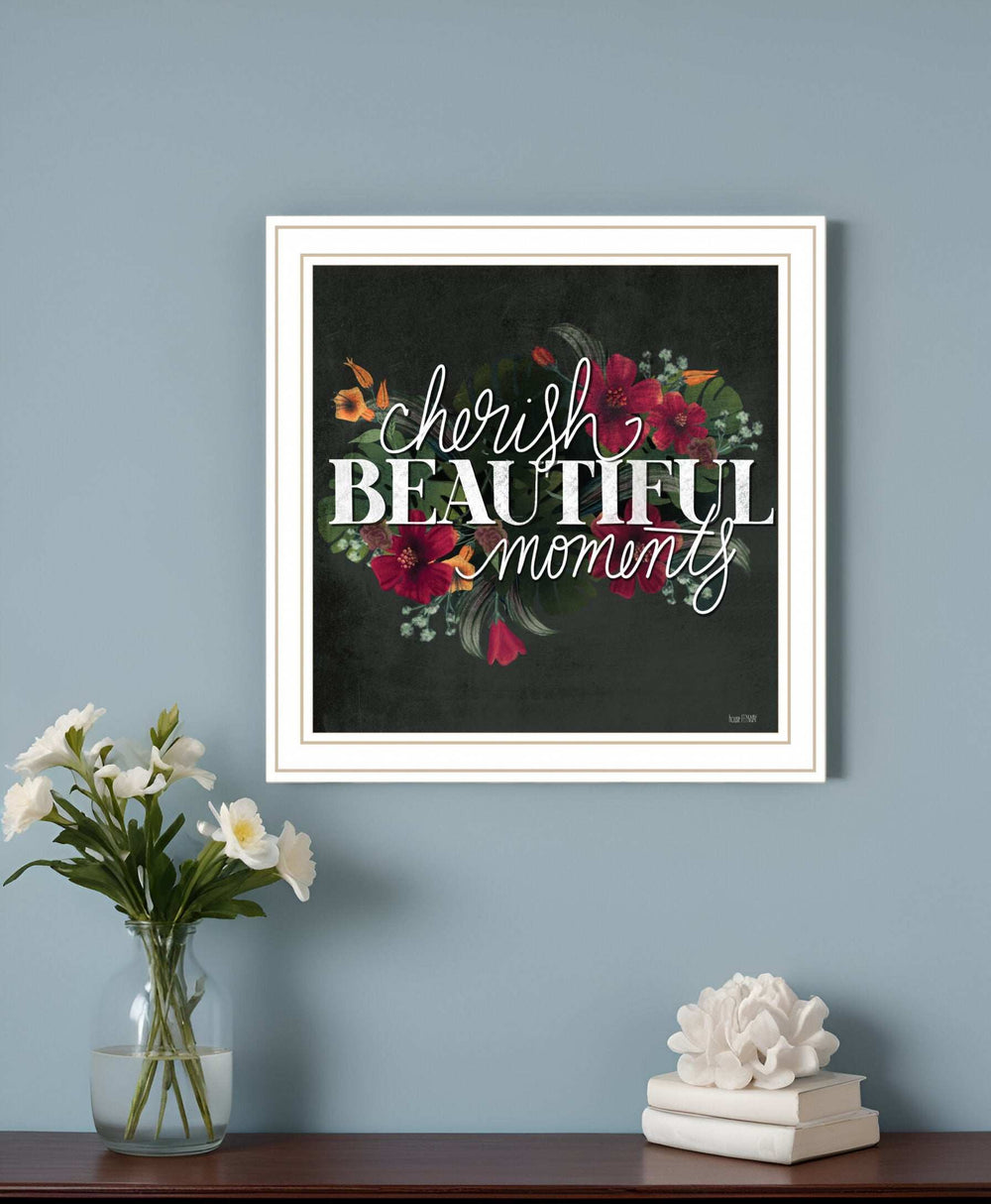 Cherish the Moments 2 White Framed Print Wall Art - Homeroots - Flyclothing LLC