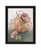 Farmhouse Daisy Basket 1 Black Framed Print Wall Art - Homeroots - Flyclothing LLC