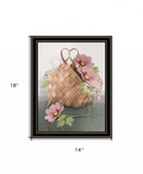 Farmhouse Daisy Basket 1 Black Framed Print Wall Art - Homeroots - Flyclothing LLC