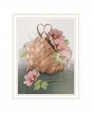 Farmhouse Daisy Basket 2 White Framed Print Wall Art - Homeroots - Flyclothing LLC