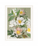 Walk Humbly Floral 2 White Framed Print Wall Art - Homeroots - Flyclothing LLC