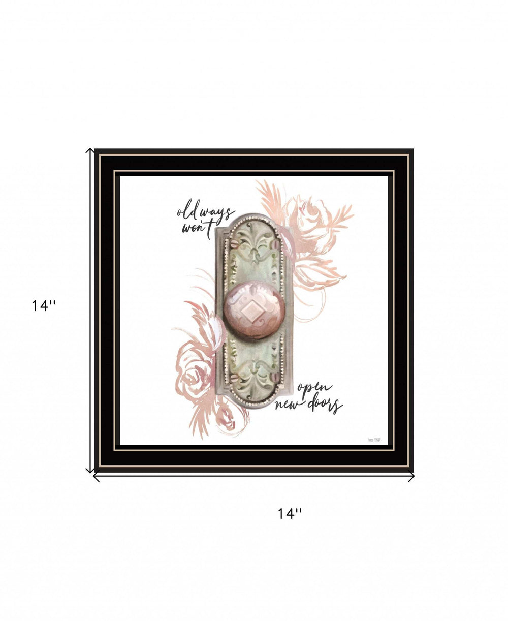 Old Ways in Blush 1 Black Framed Print Wall Art - Homeroots - Flyclothing LLC