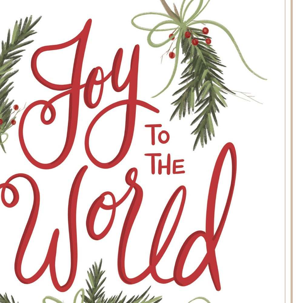 Joy to the World 1 White Framed Print Wall Art - Homeroots - Flyclothing LLC