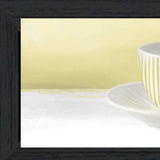 Stack of Tea CupsYellow Black Framed Print Kitchen Wall Art - Homeroots - Flyclothing LLC