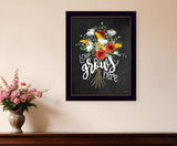 Love Grows Here 1 Black Framed Print Wall Art - Homeroots - Flyclothing LLC