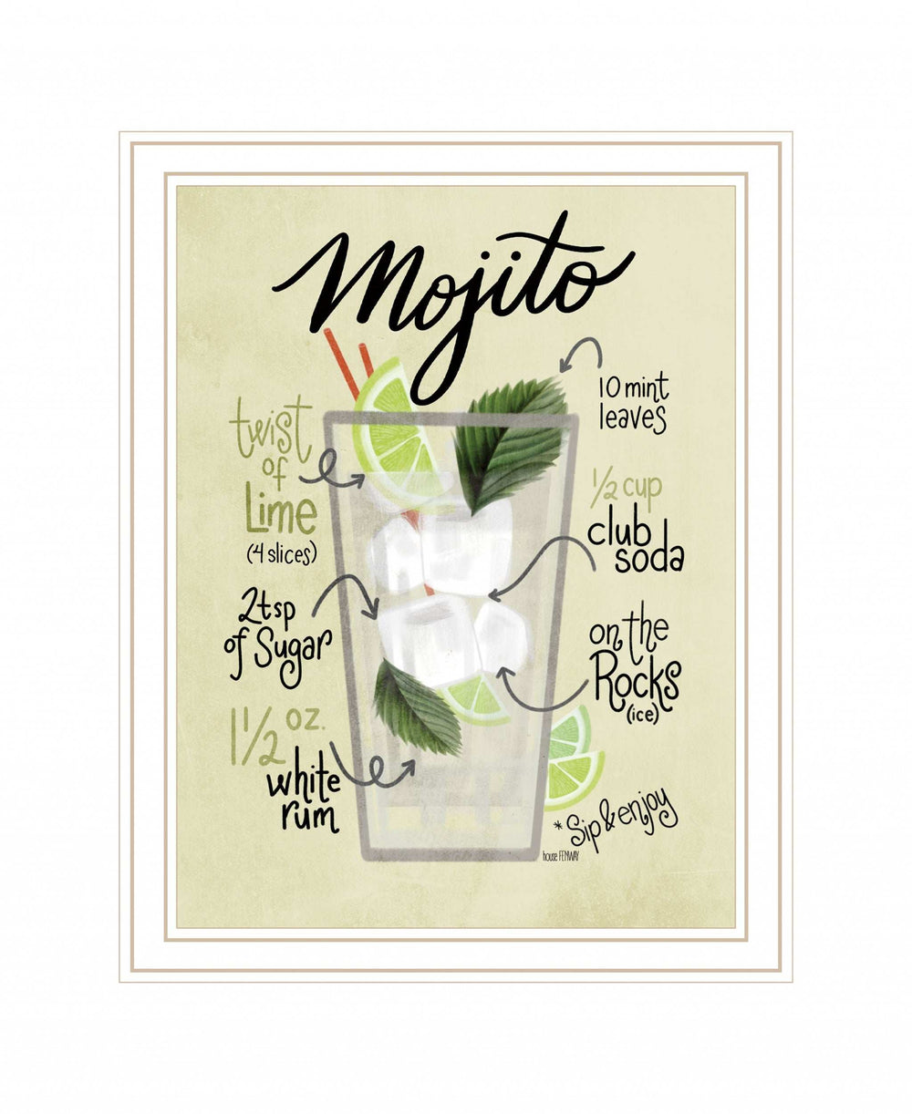 Mojito 2 White Framed Print Wall Art - Homeroots - Flyclothing LLC