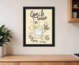 Gin and Tonic 1 Black Framed Print Wall Art - Homeroots - Flyclothing LLC