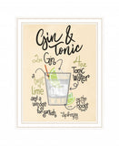 Gin and Tonic 2 White Framed Print Wall Art - Homeroots - Flyclothing LLC