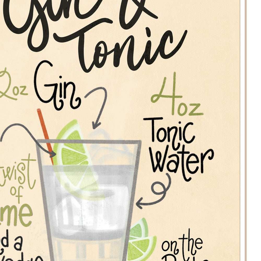 Gin and Tonic 2 White Framed Print Wall Art - Homeroots - Flyclothing LLC