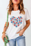 Flower Graphic Round Neck Short Sleeve T-Shirt - Trendsi - Flyclothing LLC