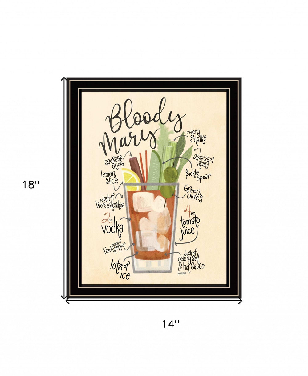 Bloody Mary 1 Black Framed Print Wall Art - Homeroots - Flyclothing LLC