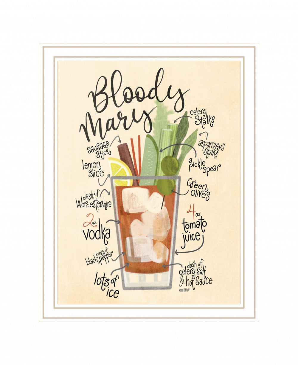 Bloody Mary 2 White Framed Print Wall Art - Homeroots - Flyclothing LLC