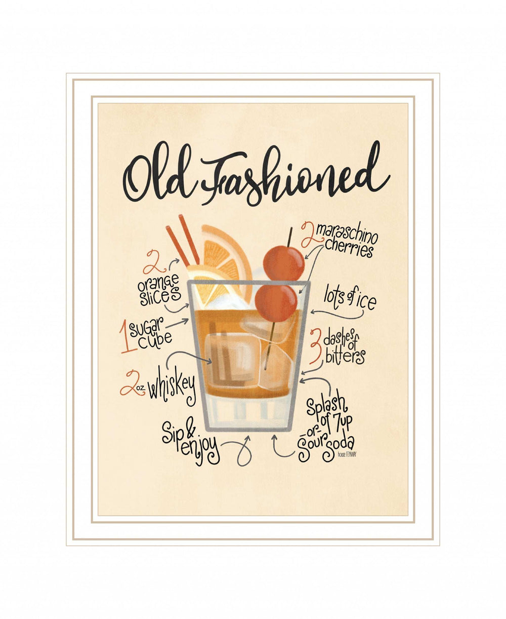 Old Fashioned 2 White Framed Print Wall Art - Homeroots - Flyclothing LLC