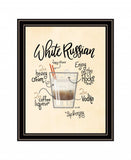White Russian 1 Black Framed Print Wall Art - Homeroots - Flyclothing LLC