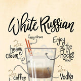 White Russian 1 Black Framed Print Wall Art - Homeroots - Flyclothing LLC