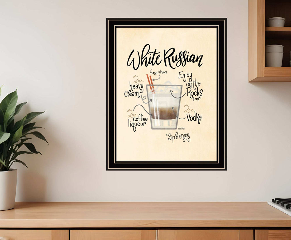 White Russian 2 White Framed Print Wall Art - Homeroots - Flyclothing LLC