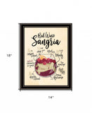Red Wine Sangria 1 Black Framed Print Wall Art - Homeroots - Flyclothing LLC