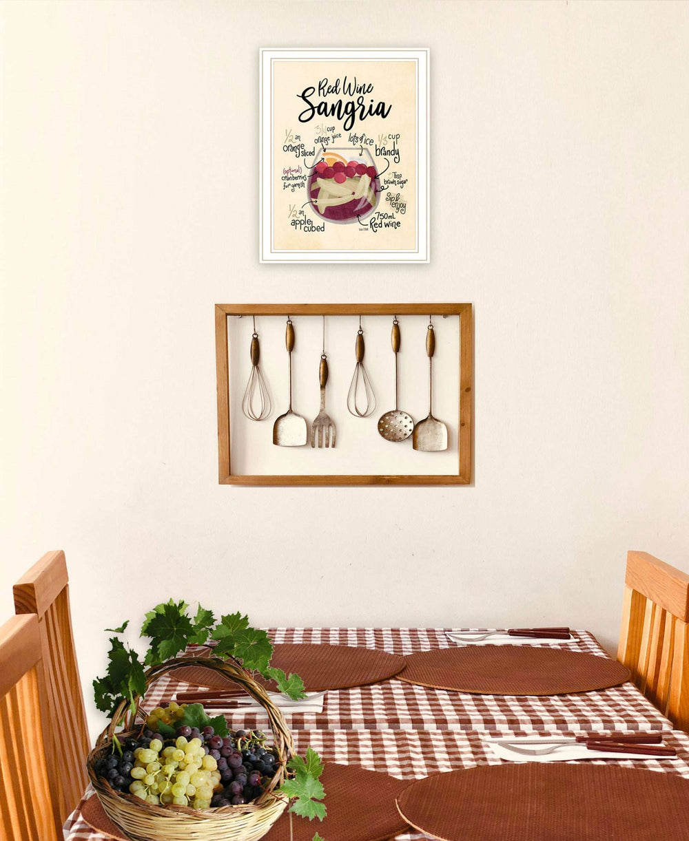 Red Wine Sangria 2 White Framed Print Wall Art - Homeroots - Flyclothing LLC