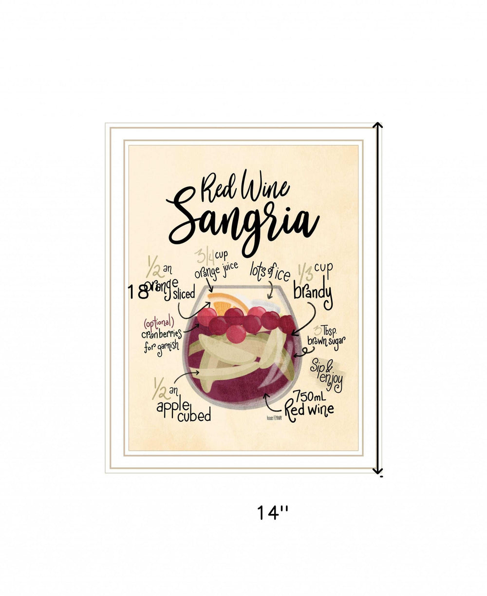 Red Wine Sangria 2 White Framed Print Wall Art - Homeroots - Flyclothing LLC