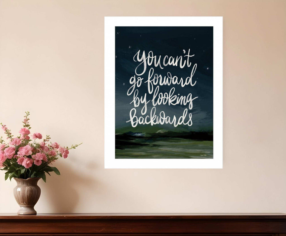 Go Forwards not Backwards 1 White Framed Print Wall Art - Homeroots - Flyclothing LLC