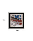 Lake Life Canoe 1 Black Framed Print Wall Art - Homeroots - Flyclothing LLC