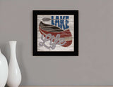 Lake Life Canoe 1 Black Framed Print Wall Art - Homeroots - Flyclothing LLC