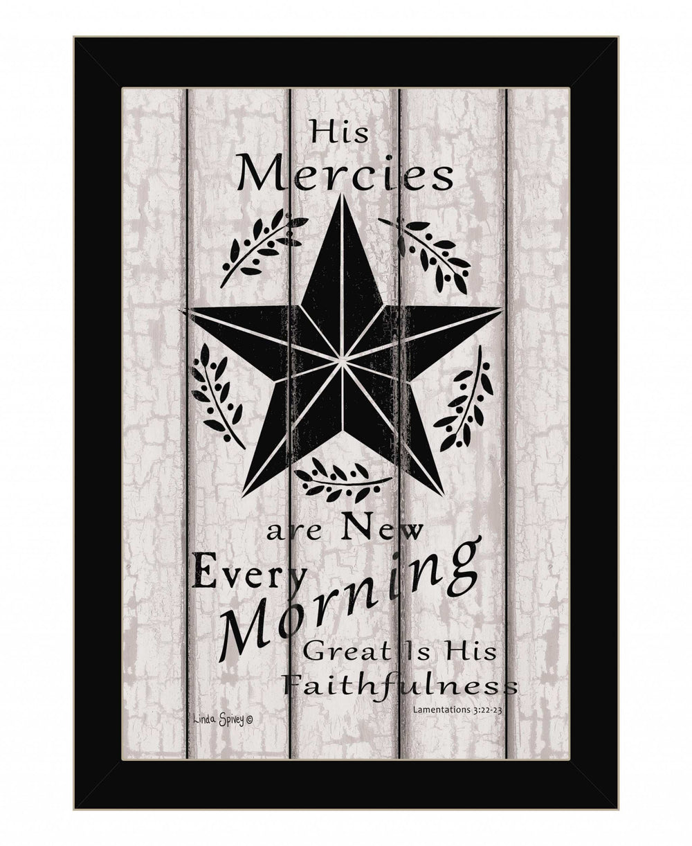His Mercies are New Every Morning 1 Black Framed Print Wall Art - Homeroots - Flyclothing LLC