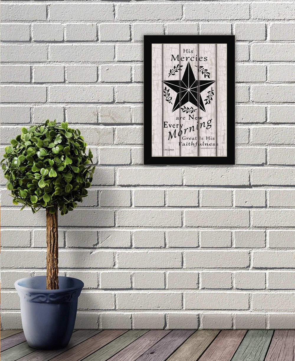His Mercies are New Every Morning 1 Black Framed Print Wall Art - Homeroots - Flyclothing LLC