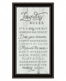 Laundry Rules 1 Black Framed Print Bathroom Wall Art - Homeroots - Flyclothing LLC