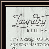 Laundry Rules 1 Black Framed Print Bathroom Wall Art - Homeroots - Flyclothing LLC