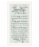 Laundry Rules 2 White Framed Print Bathroom Wall Art - Homeroots - Flyclothing LLC