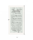 Laundry Rules 2 White Framed Print Bathroom Wall Art - Homeroots - Flyclothing LLC