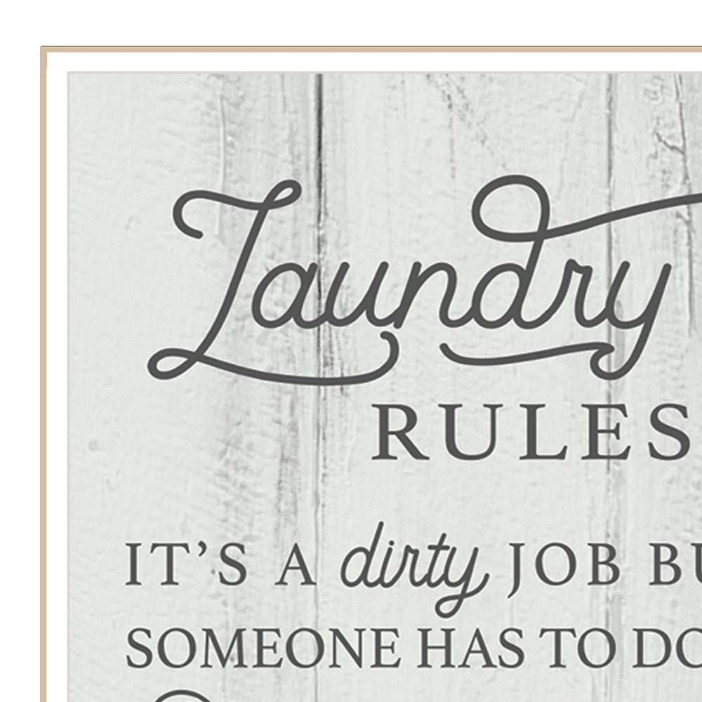 Laundry Rules 2 White Framed Print Bathroom Wall Art - Homeroots - Flyclothing LLC
